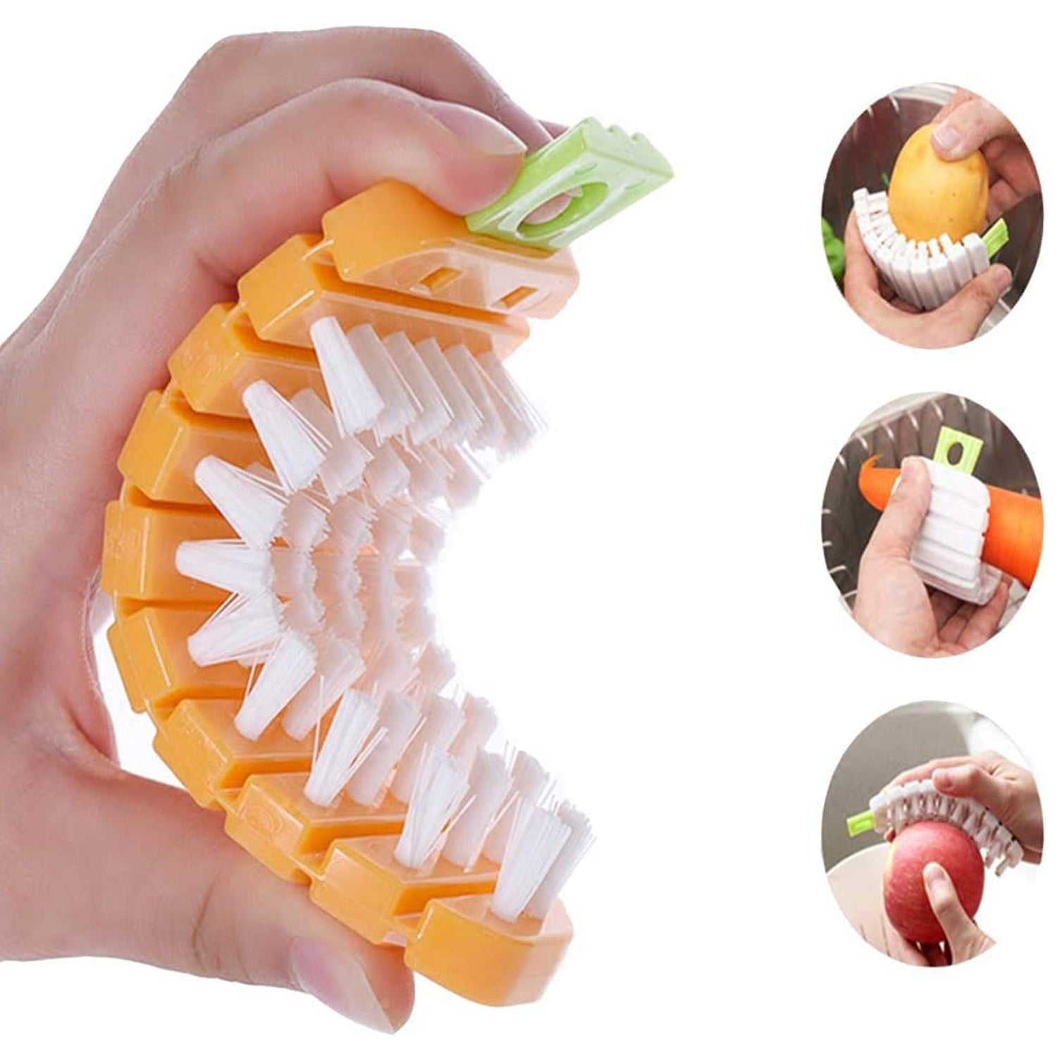 2950 Vegetable Scrubbing Brush, Vegetable Scrubber Non‑Toxic Fruit Brush Carrot Shape Vegetable Brush for Potato for Vegetable DeoDap 2950 Vegetable Scrubbing Brush, Vegetable Scrubber Non‑Toxic Fruit Brush Carrot Shape Vegetable Brush for Potato for Vegetable DeoDap